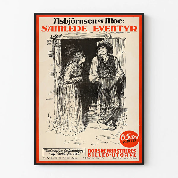 Vintage poster Asbjörnsen og Moe Collected Fairy Tales - Classic Wall Decoration