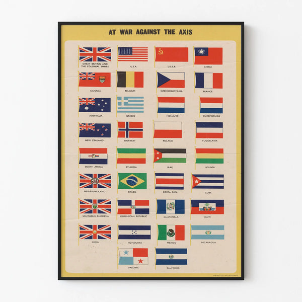 Historical Poster - Allied Flags against the Axis
