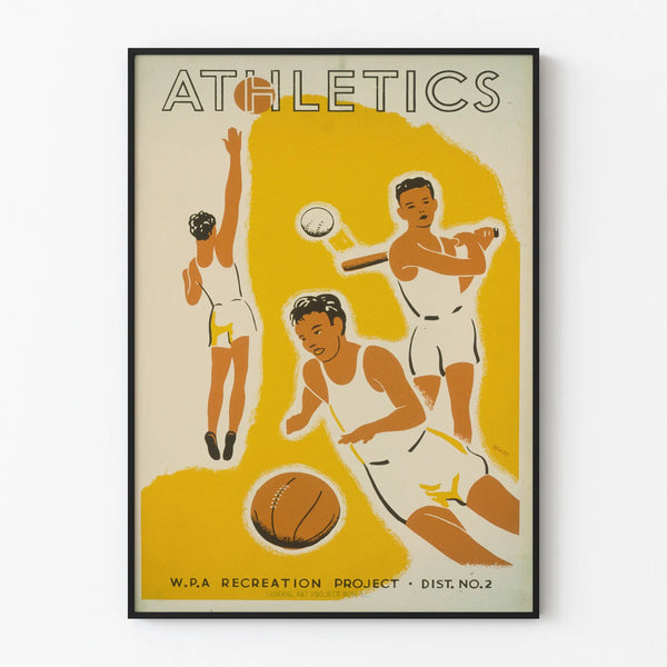 Vintage Decorative Poster of Athletics Sports by Artem Legrand