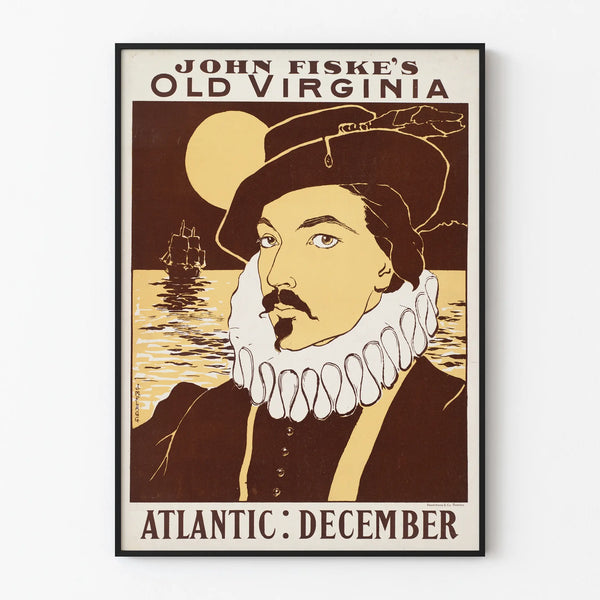 Vintage Poster of John Fiske's Old Virginia Atlantic December