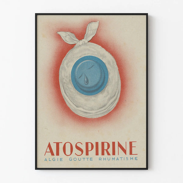 Vintage Atospirine poster for medical wall decoration