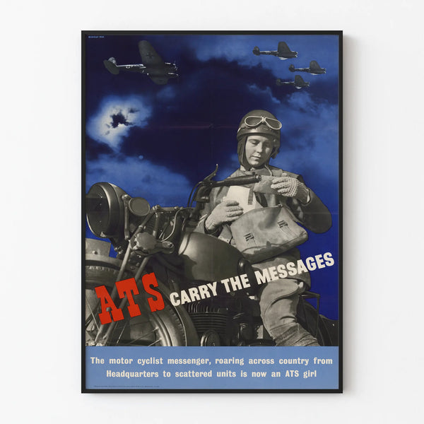 Vintage poster ATS Carry The Messages - Retro wall decoration