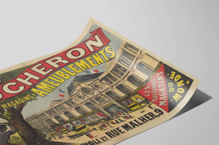 Vintage Poster Au Bucheron - Large Furniture Factory and Shops Paris — artwork view