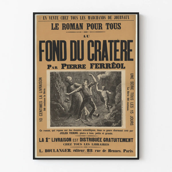 Vintage poster The Bottom of the Crater by Pierre Ferréol