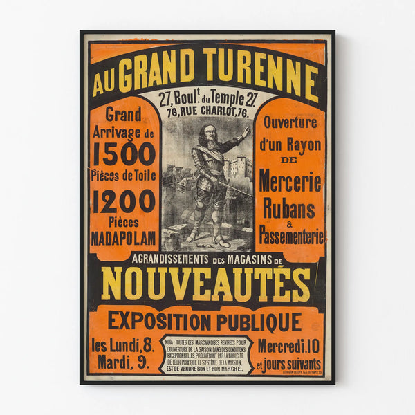 Vintage poster Au Grand Turenne - Retro advertising wall decoration