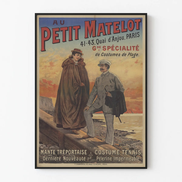 Vintage poster Au Petit Matelot - Specialty in beachwear