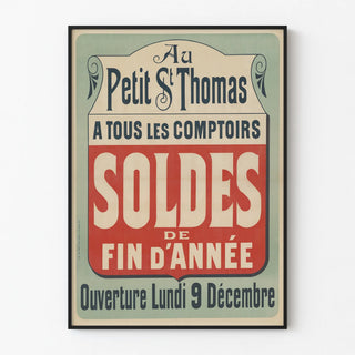 Vintage poster Year-End Sale at Le Petit St Thomas