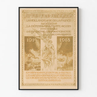 Commemorative Poster for the French People 1914-1918