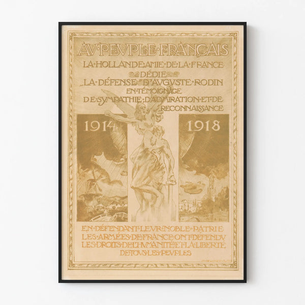 Commemorative Poster for the French People 1914-1918