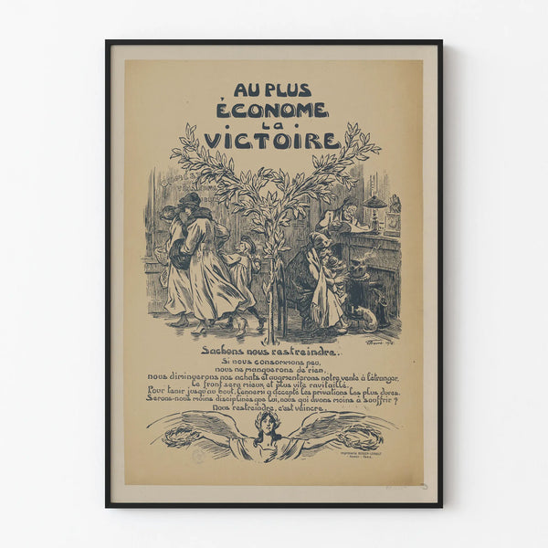 Vintage poster 'Victory to the most economical' - Historic wall decoration