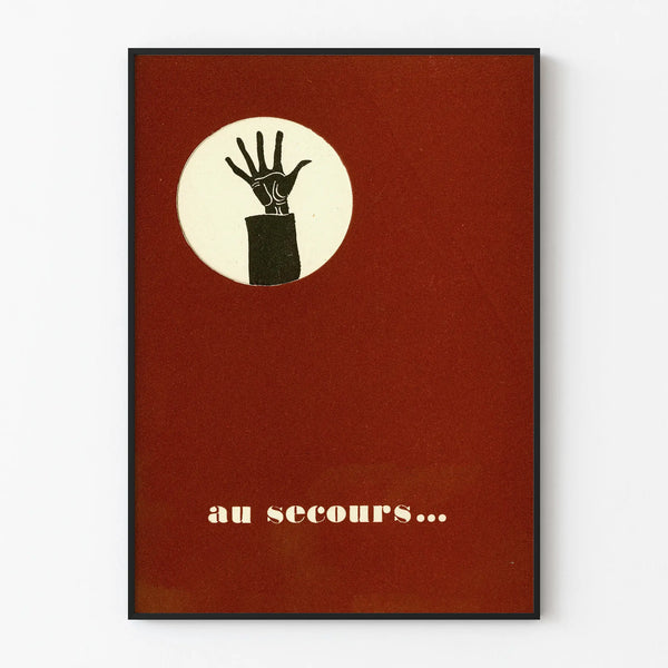 Vintage Poster 'Help' for Original Wall Decoration