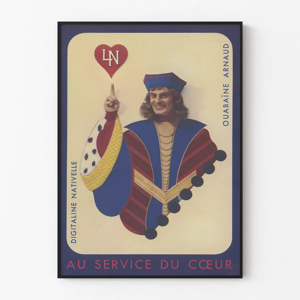 Vintage poster 'At the Service of the Heart' - Artistic wall decoration