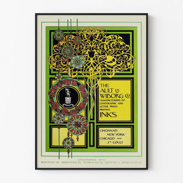 Art Nouveau Poster Ault & Wiborg - Vintage Wall Decoration