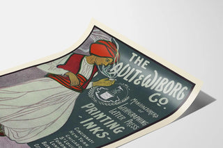 Vintage advertising poster for The Ault & Wiborg Co. printing inks