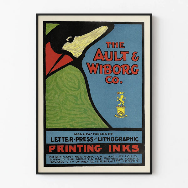 Vintage Advertising Poster Ault & Wiborg - Retro Wall Decoration