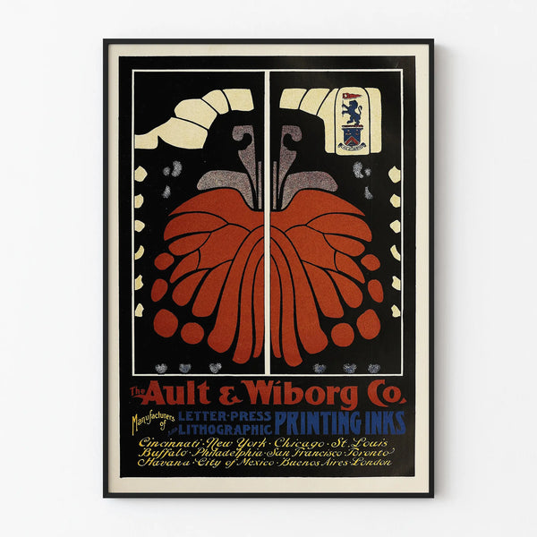 Vintage Advertising Poster Ault & Wiborg - Printing Ink
