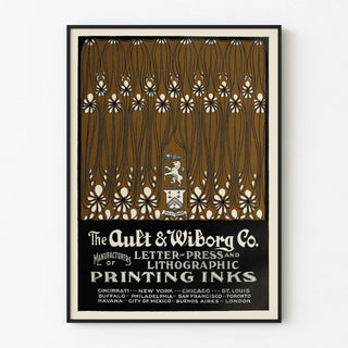 Vintage advertising poster for Ault & Wiborg Co. printing inks