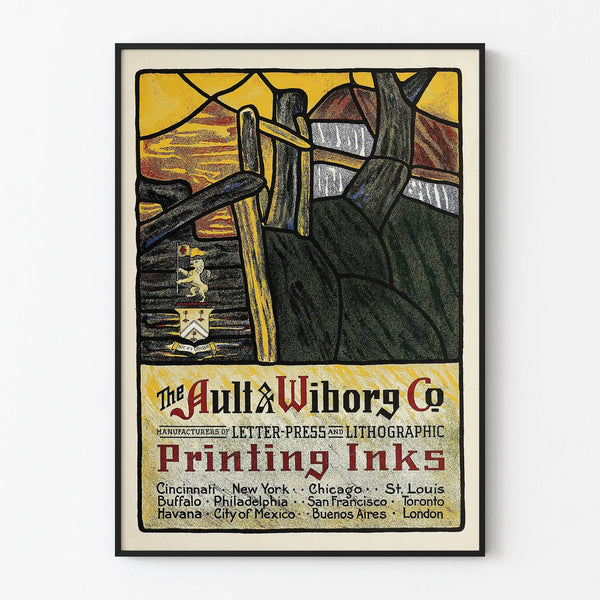 Vintage poster Ault & Wiborg Co - Lithographic and typographic printing ink