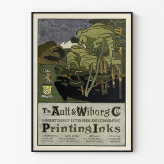 Vintage poster Ault & Wiborg - Printing inks and lithography