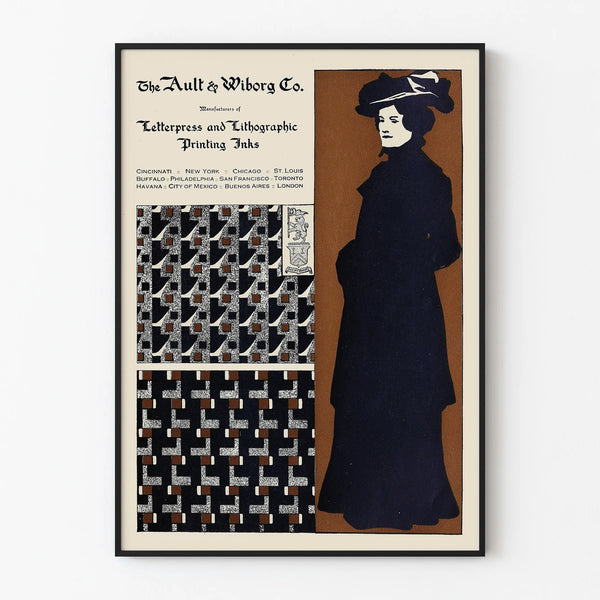 Vintage Poster Ault & Wiborg Co. for Retro Wall Decoration