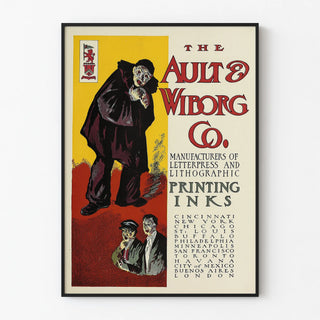 Vintage advertising poster Ault & Wiborg Printing Inks