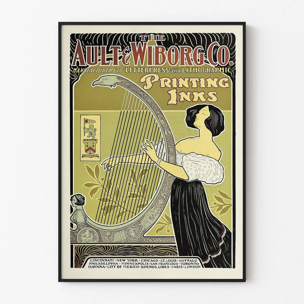 Vintage poster Ault & Wiborg Co. printing inks