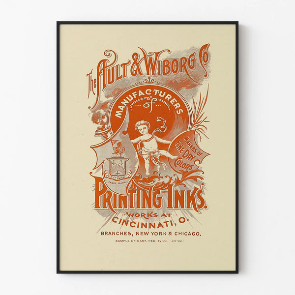 Vintage poster Ault & Wiborg Co. printing ink