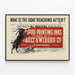 Vintage advertising poster Ault & Wiborg - Printing ink — framed artwork on a wall