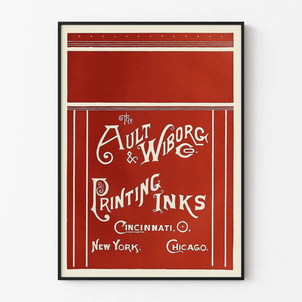 Vintage poster Ault & Wiborg Printing Inks for wall decoration