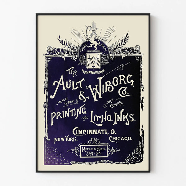 Vintage Poster Ault & Wiborg Co. - Printing Ink Advertisement