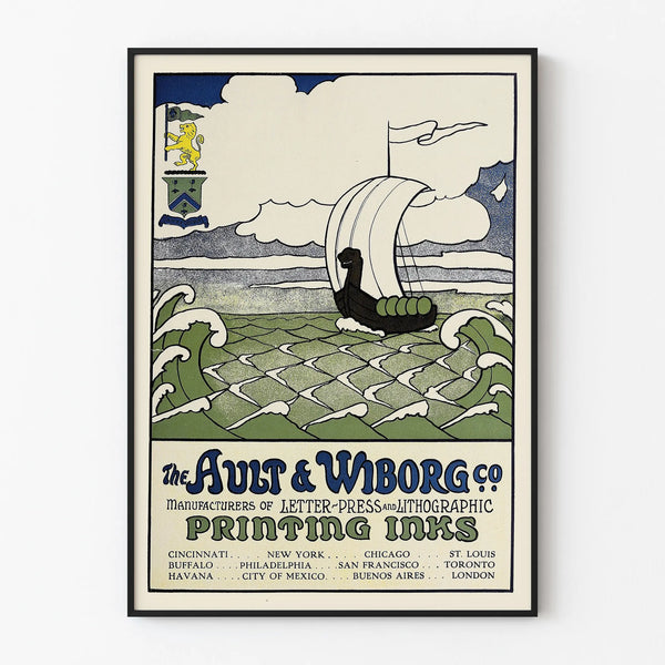 Vintage poster Ault & Wiborg - Classic printing ink