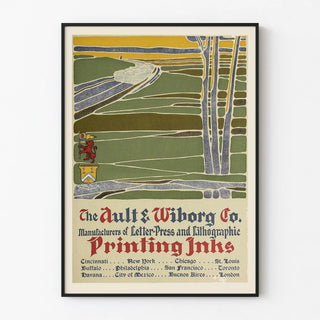 Vintage Poster Ault & Wiborg Co. Printing Ink
