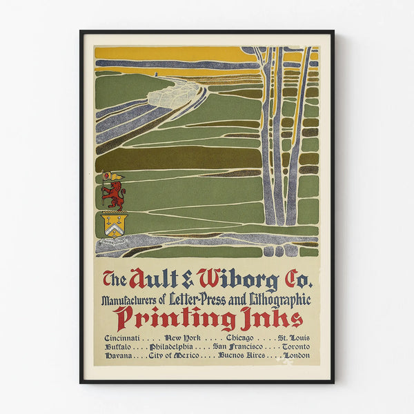Vintage Poster Ault & Wiborg Co. Printing Ink