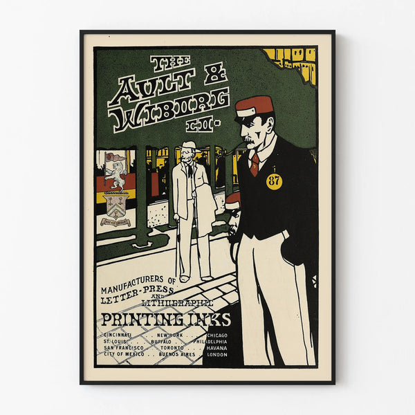 Vintage poster Ault & Wiborg Printing Ink