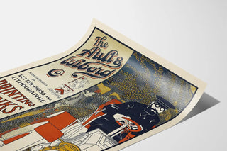 Vintage advertising poster for ink printing Ault & Wiborg