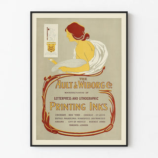 Vintage poster of The Ault & Wiborg Co. printing ink