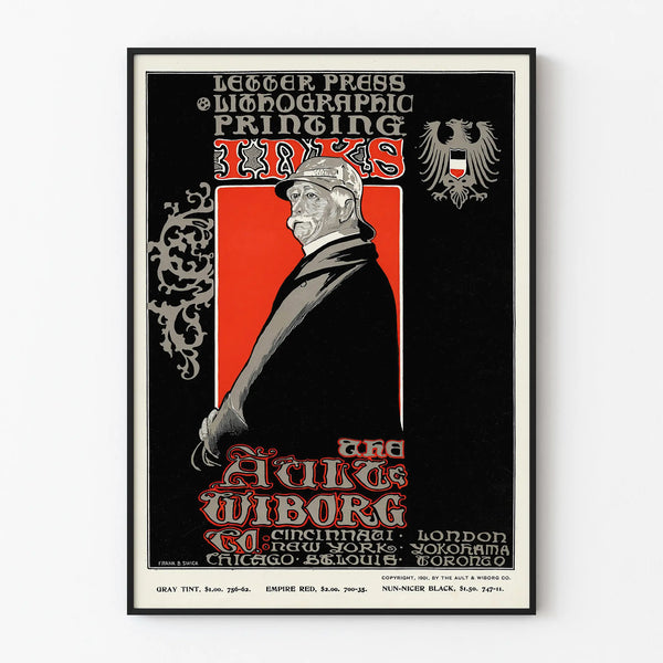 Vintage poster Ault & Wiborg - Lithographic and typographic print 1901