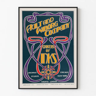 Vintage advertising poster for Ault and Wiborg Company in Art Deco style