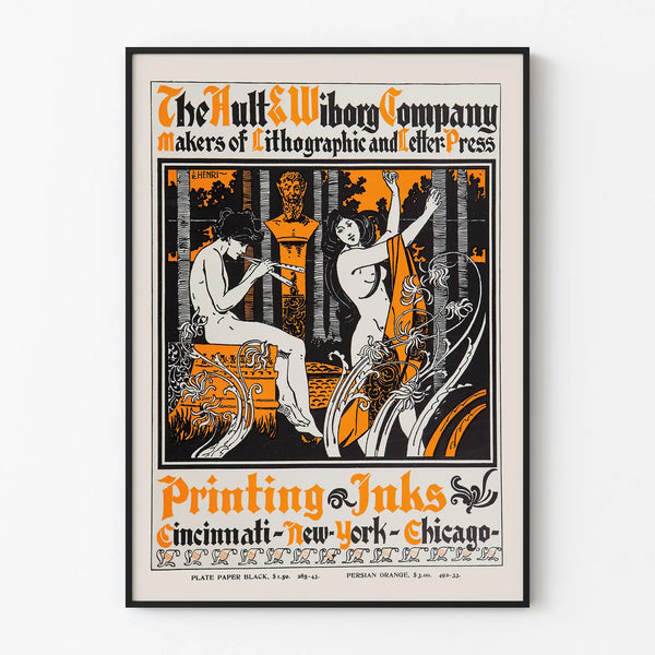 Vintage poster wall decoration The Ault & Wiborg Company - Lithographic and typographic print