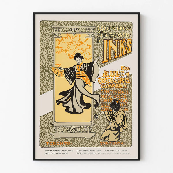 Vintage poster Ault & Wiborg – Lithographic and typographic ink