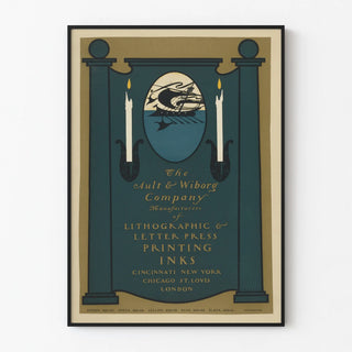 Vintage Advertising Poster Ault & Wiborg Printing Inks