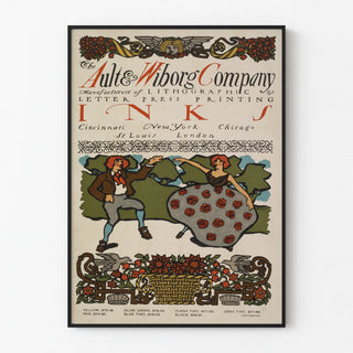 Vintage Advertising Poster for Ault & Wiborg Company Inks