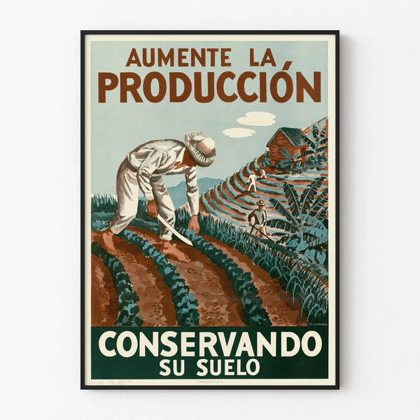 Vintage Poster Increase in Agricultural Decorative Art Production