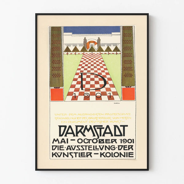 Vintage wall decoration poster for the Darmstadt 1901 art exhibition