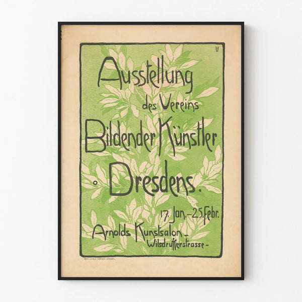 Vintage Poster for the Dresden Artists Exhibition