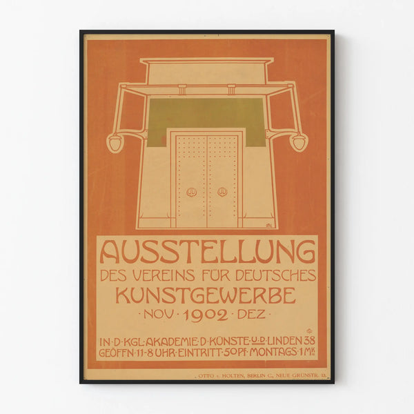 Vintage German Decorative Art Exhibition Poster 1902