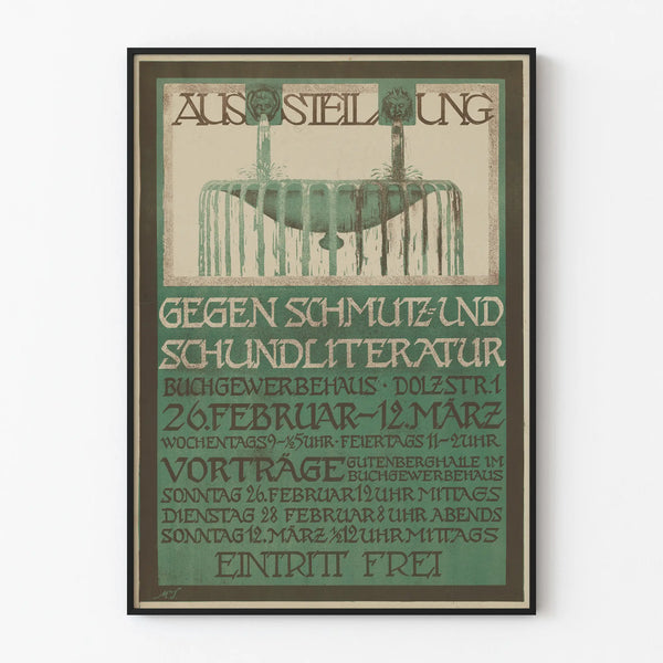 Exhibition poster against obscene and immoral literature - Decorative vintage poster