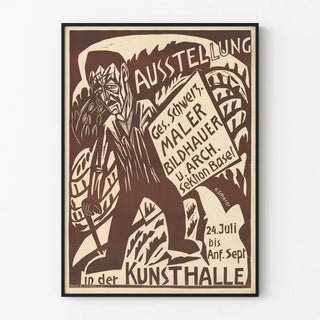 Exhibition poster in Expressionist style