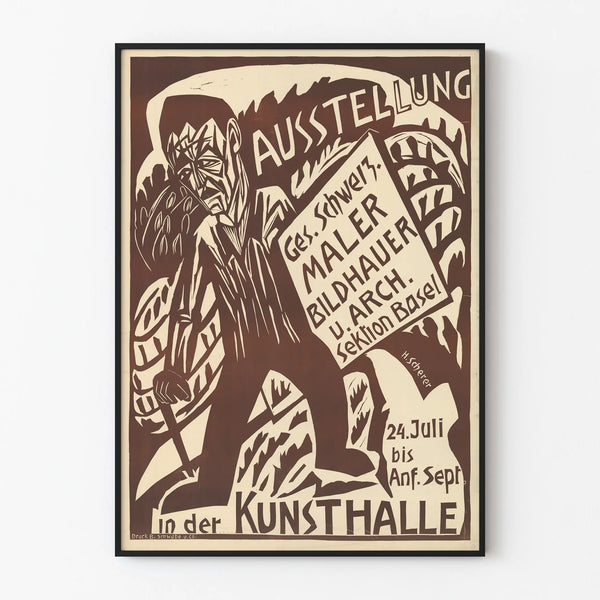 Exhibition poster in Expressionist style