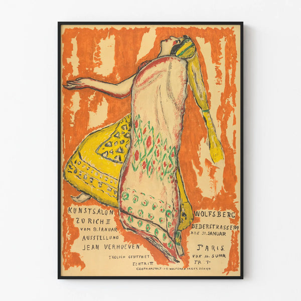 Jean Verhoeven Art Exhibition Wolfsberg - Vintage Wall Decoration Poster